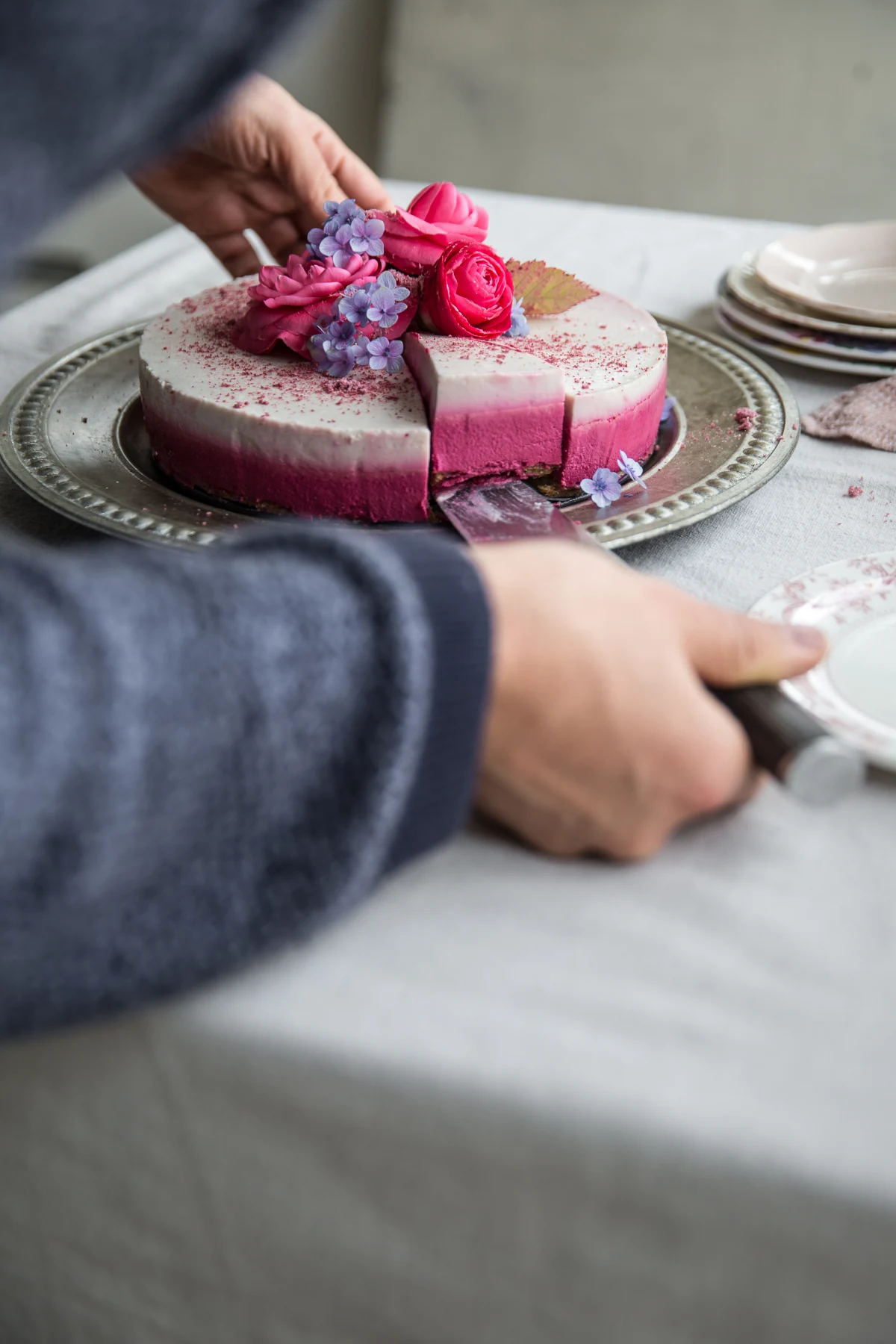 A decorated Persian cake
